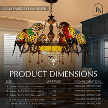 Carregar imagem no visualizador da galeria, Glass Parrot Chandelier