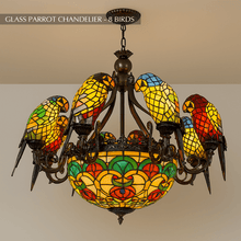 Carregar imagem no visualizador da galeria, Glass Parrot Chandelier