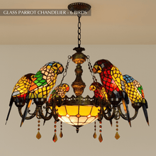 Carregar imagem no visualizador da galeria, Glass Parrot Chandelier