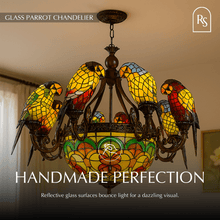 Carregar imagem no visualizador da galeria, Glass Parrot Chandelier