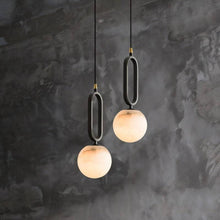 Carregar imagem no visualizador da galeria, Gong Alabaster Pendant Light