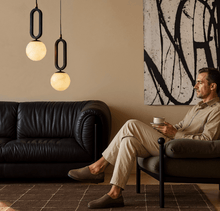 Carregar imagem no visualizador da galeria, Gong Alabaster Pendant Light