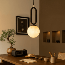 Carregar imagem no visualizador da galeria, Gong Alabaster Pendant Light