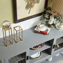 Carregar imagem no visualizador da galeria, Gray MDF Console Cabinet with Sliding Door
