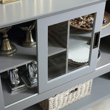 Carregar imagem no visualizador da galeria, Gray MDF Console Cabinet with Sliding Door