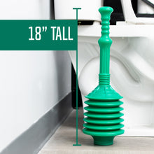 Load image into Gallery viewer, Bellows Accordion Toilet Plunger (Green)