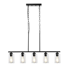 Carregar imagem no visualizador da galeria, Hanging Pendant Lights for Kitchen Island with 5-Lights & Adjustable Design