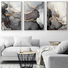 Carregar imagem no visualizador da galeria, Golden Marble Canvas Paintings (3 Pack)
