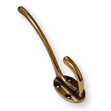 Load image into Gallery viewer, Antique Brass "Capri" Large Modern Wall Hat and Coat Hook