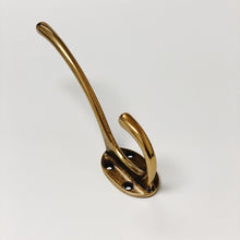 Load image into Gallery viewer, Antique Brass "Capri" Large Modern Wall Hat and Coat Hook