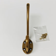 Load image into Gallery viewer, Antique Brass "Capri" Large Modern Wall Hat and Coat Hook