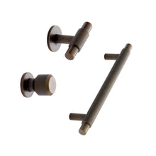 Load image into Gallery viewer, Antique Bronze "Manor" Knurled Cabinet Knobs and Drawer Pulls