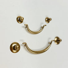Load image into Gallery viewer, Brass Ring Pulls "Bail" Antique Brass Hardware