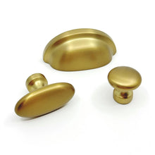 Load image into Gallery viewer, Dark Brushed Gold "Baron" Cup Pull and Knobs