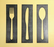 Carregar imagem no visualizador da galeria, Fork Knife Spoon Wall Art Panel Set