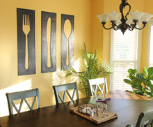 Carregar imagem no visualizador da galeria, Fork Knife Spoon Wall Art Panel Set