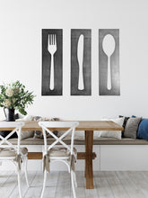 Carregar imagem no visualizador da galeria, Fork Knife Spoon Wall Art Panel Set