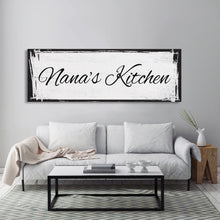 Load image into Gallery viewer, Custom Canvas Sign for Kitchen, Nana's Kitchen Canvas Sign, Personalized Kitchen Signs, Nana Mothers Day Gift, Custom Kitchen Sign Wall Deco