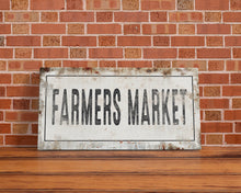 Cargar imagen en el visor de la galería, Farmer's Market Printed Canvas Sign Rusty Sign Distressed Wall Art Farmer's Market Cute Kitchen Sign