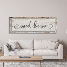 Load image into Gallery viewer, Sweet Dreams, Master bedroom sign for over bed, master bedroom wall decor, wall art for bedroom wall, sweet dreams canvas print, guest room