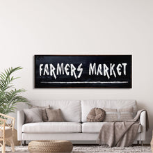 Cargar imagen en el visor de la galería, Farmer's Market Printed Canvas Sign Sign Distressed Wall Art Farmer's Market Cute Kitchen Sign Kitchen Wall Art