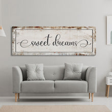 Load image into Gallery viewer, Sweet Dreams, Master bedroom sign for over bed, master bedroom wall decor, wall art for bedroom wall, sweet dreams canvas print, guest room