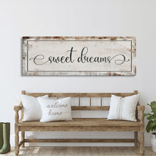 Load image into Gallery viewer, Sweet Dreams, Master bedroom sign for over bed, master bedroom wall decor, wall art for bedroom wall, sweet dreams canvas print, guest room