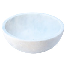 Cargar imagen en el visor de la galería, Carrara White Natural Stone Marble Above Vanity Bathroom Vessel Sink (D)16" (H)6"