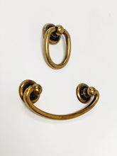 Load image into Gallery viewer, Brass Ring Pulls "Oval" Bail Drawer Pulls