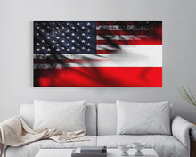 Load image into Gallery viewer, American and Austrian Flag Mashup, Austria Flag, Framed Canvas Print, Framed American Flag Art, Patriotic Immigrant Art