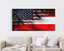 Load image into Gallery viewer, American and Austrian Flag Mashup, Austria Flag, Framed Canvas Print, Framed American Flag Art, Patriotic Immigrant Art