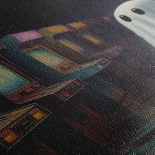 Carregar imagem no visualizador da galeria, Ghost in an Abandoned Arcade, Nostalgia Canvas, Art Canvas Print, Dark Academia, Gothic Retro, Game Room Art, Halloween Decoration