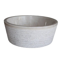 Carregar imagem no visualizador da galeria, European Sugar Marble Tapered Bathroom Above Vanity Vessel Sink (D)16" (H)6"