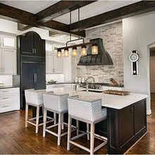 Load image into Gallery viewer, Anmytek Kitchen Island Pendant Lighting with Bubble Glass Shade Industrial Rustic Chandelier Retro Ceiling Light or Edison Vintage Hanging Light Fixture 5-Lights (C0039)