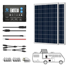 Carregar imagem no visualizador da galeria, ACOPOWER 12V Polycrystalline Solar RV Kits + MPPT / PWM Charge Controller