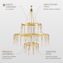 Carregar imagem no visualizador da galeria, Sidero 3-Tier Round Chandelier