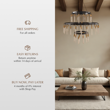 Carregar imagem no visualizador da galeria, Sidero 3-Tier Round Chandelier