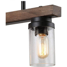 Load image into Gallery viewer, Anmytek Kitchen Island Pendant Lighting with Bubble Glass Shade Industrial Rustic Chandelier Retro Ceiling Light or Edison Vintage Hanging Light Fixture 5-Lights (C0039)