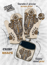 Load image into Gallery viewer, Elephant Boho Oven Mitts And Potholder Set
