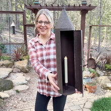 Load image into Gallery viewer, Oversized Rustic Chimney Floor Lantern