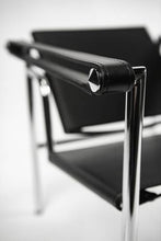 Load image into Gallery viewer, Le Corbusier Basculant Sling Chair (LC1) - Black Leather