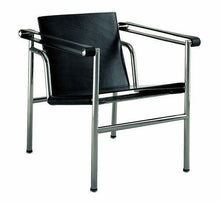 Load image into Gallery viewer, Le Corbusier Basculant Sling Chair (LC1) - Black Leather