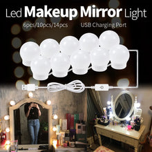 Carregar imagem no visualizador da galeria, LED Mirror Light Bulbs with USB Touch Switch for Vanity & Dressing Table