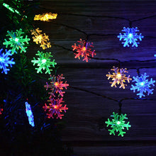 Load image into Gallery viewer, Decorative Snowflake Solar String Lights for Yard and Christmas