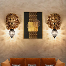 Carregar imagem no visualizador da galeria, Lion Head Wall Lamp