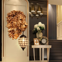 Carregar imagem no visualizador da galeria, Lion Head Wall Lamp