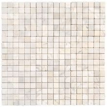 Cargar imagen en el visor de la galería, Carrara White Marble Tumbled Mosaic Floor and Wall Tile - Livfloors Collection