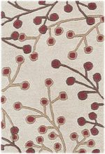 Load image into Gallery viewer, Elsu Beige&Burgandy Wool Rug