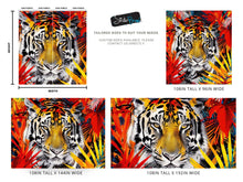 Carregar imagem no visualizador da galeria, Glamour Chic Colorful Jungle Tiger Wall Mural. #6926