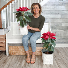 Load image into Gallery viewer, Whitewashed Woven Metal Baskets, Set of 2